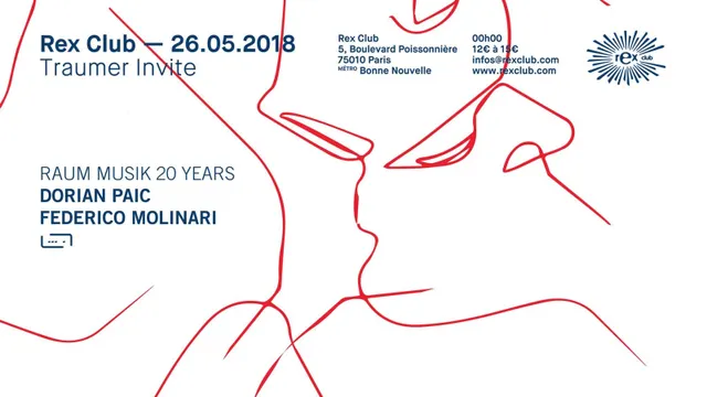 Traumer Invite Raum Musik 20 Years: Dorian Paic, Federico Molinari, Traumer