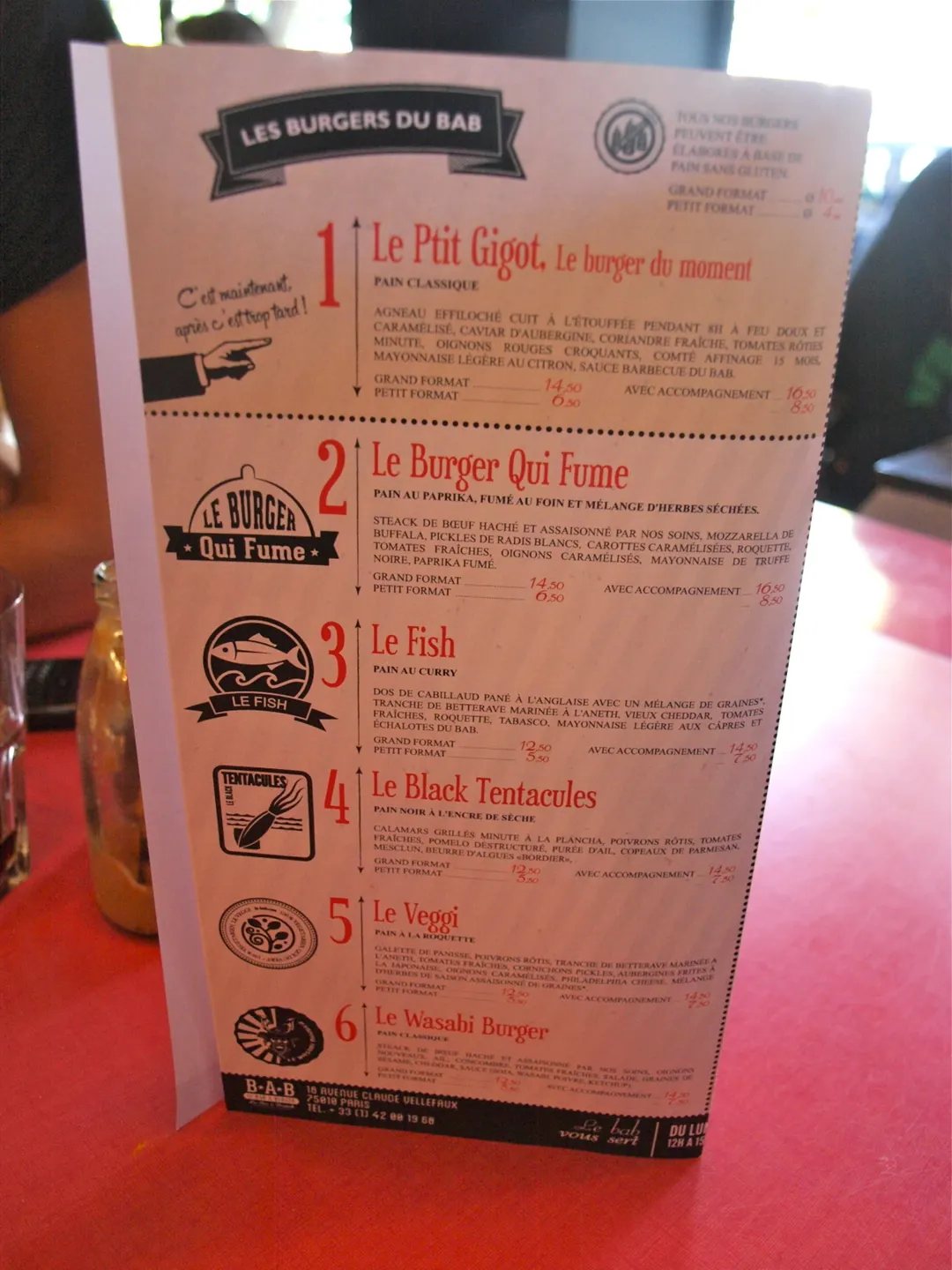 Le BAB - Bar à Burger Restaurant Paris