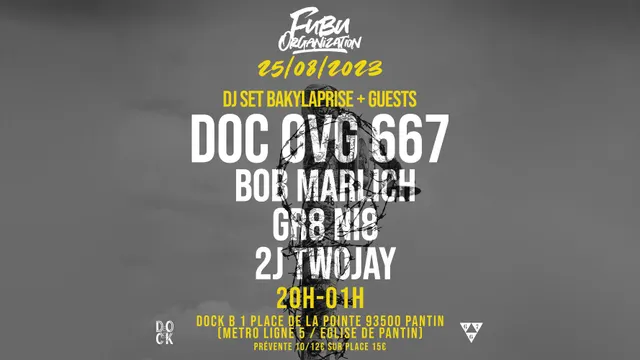 present DOC OVG + BOB MARLICH + GR8 NI8 + 2JTWOJAY