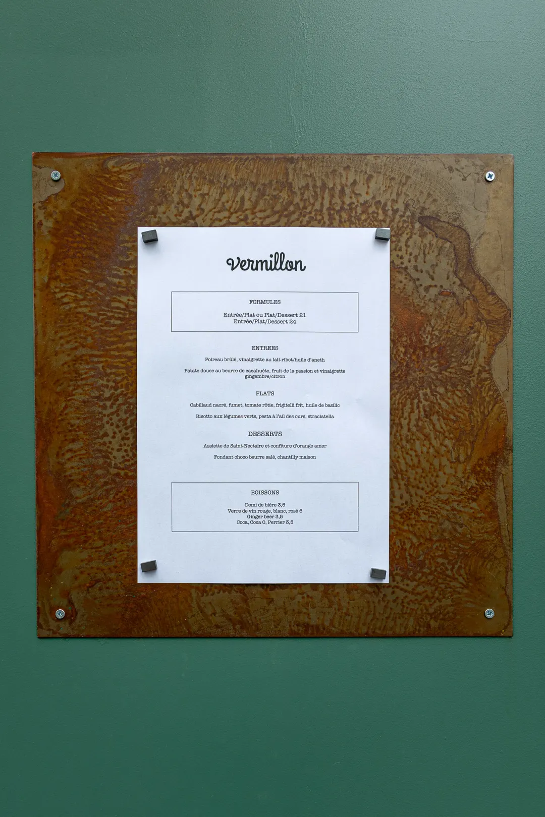 Vermillon Restaurant Paris