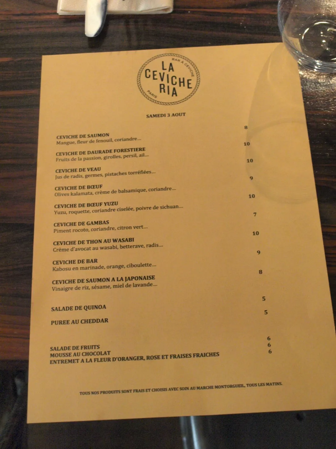 La Cevicheria Restaurant Paris