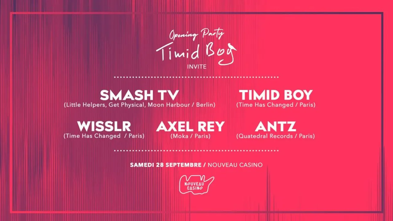 Grand Opening Timid Boy Invite: Smash TV, Wisslr, Axel Rey, Antz & Timidboy