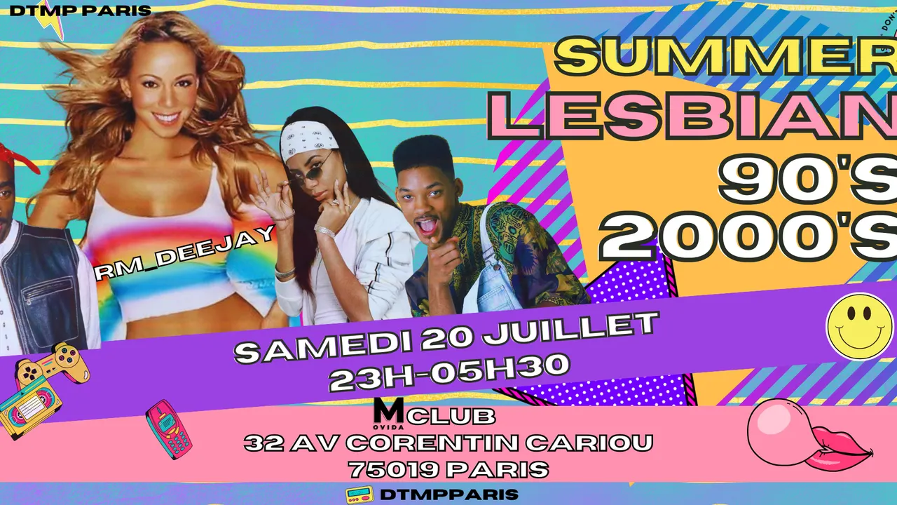 Lesbian Summer 90'S 2000'S / Soirée lesbienne Paris