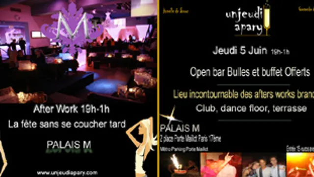 Afterwork Unjeudiapary au Palais M!