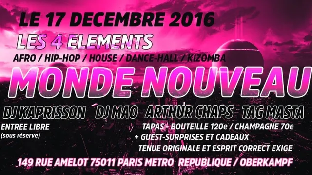 Le Monde Nouveau @ 4 elements