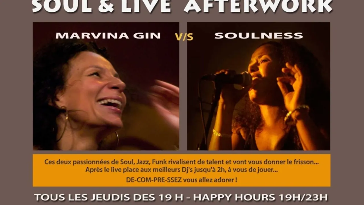 Live & Soul afterwork: Marvina Gin et Soulness!