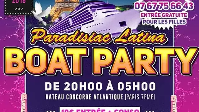 Paradisiac BOAT Latino Fille = Entrée Gratuite