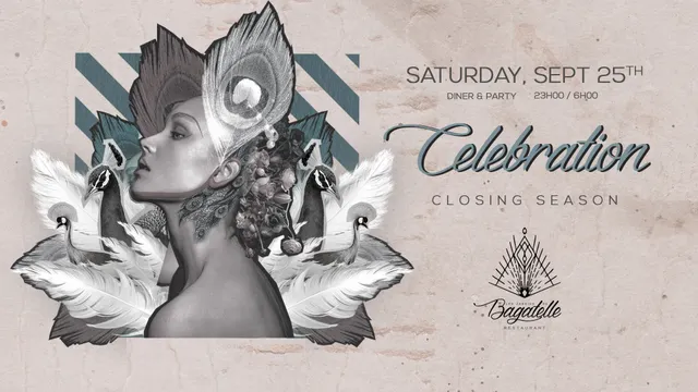 Samedi 25 Sept - "Saturday Celebration" Closing Season- Bagatelle Paris