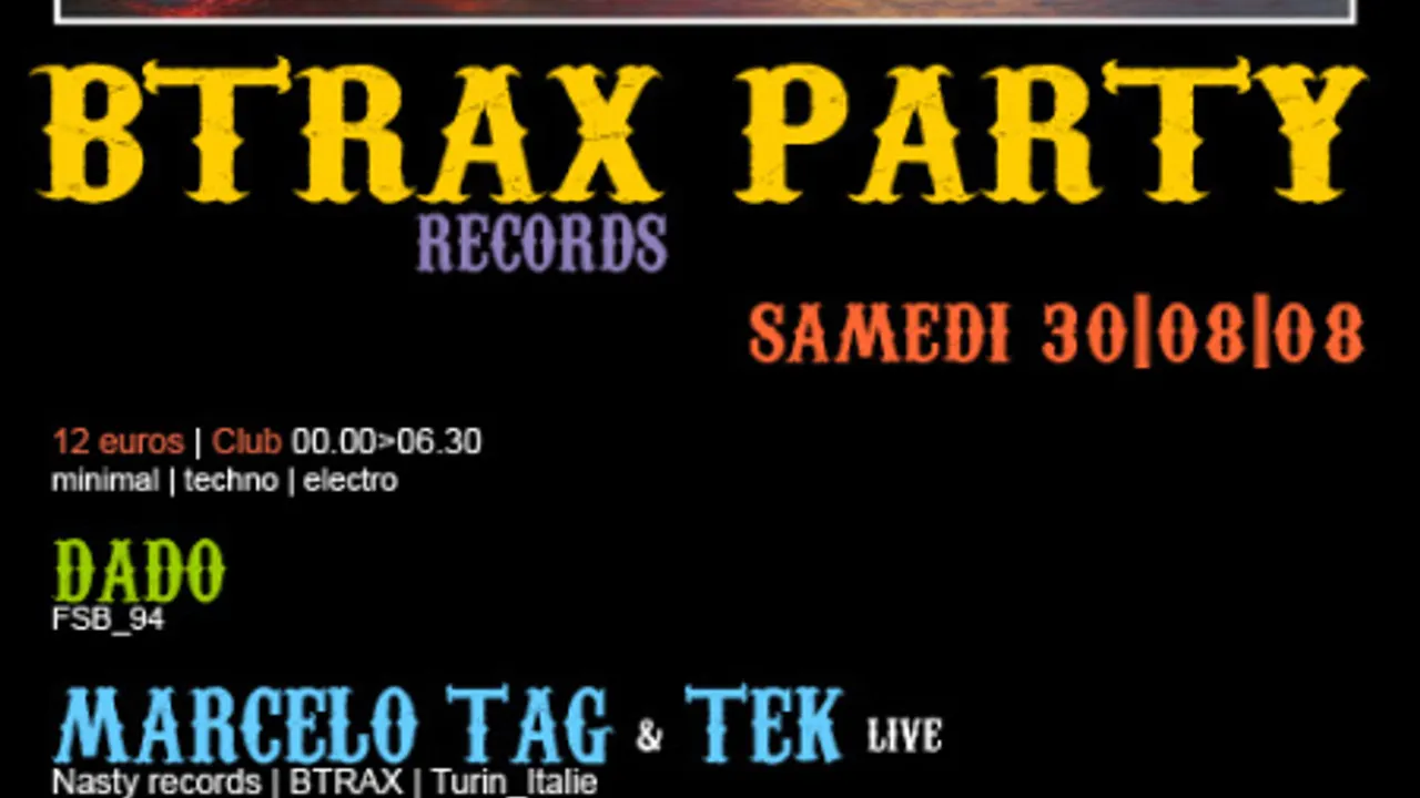 BTRAX RECORDS PARTY