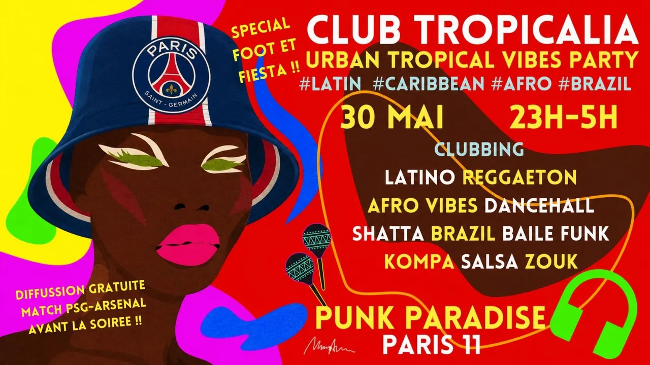 Club Tropicalia ~ Afro vibes, Latino, Caribbean & Brazil Party à Paris 11 !!