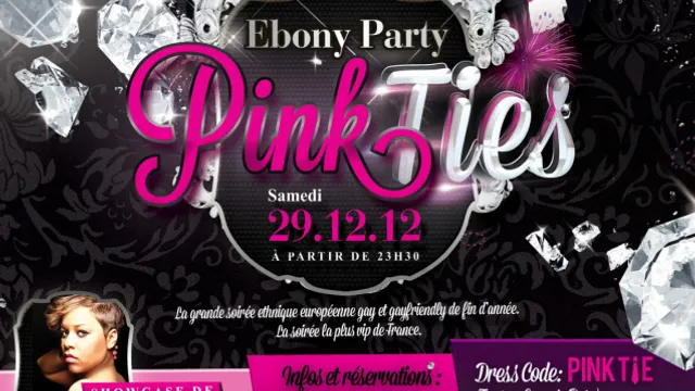 Ebony Party in Pink Tie