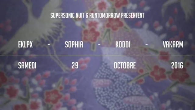 Runtomorrow x Supersonic // Party #3 // 29.10