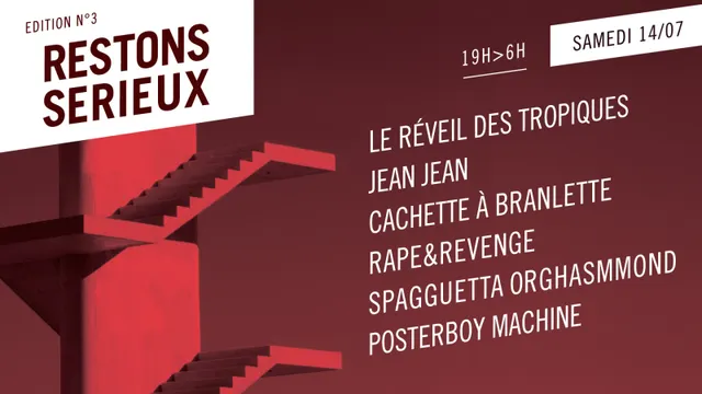 Le réveil des Tropiques • Jean Jean • Cachette à Branlette • Rape & Revenge • Spagguetta Orghasmmond