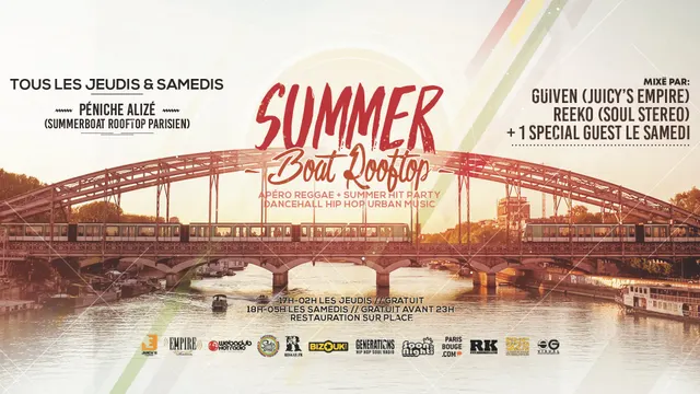 Jamaican party Summer boat rooftop