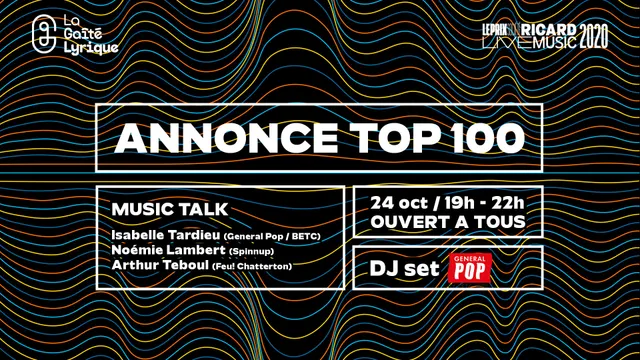Prix Société Ricard Live Music – Soirée et annonce TOP 100