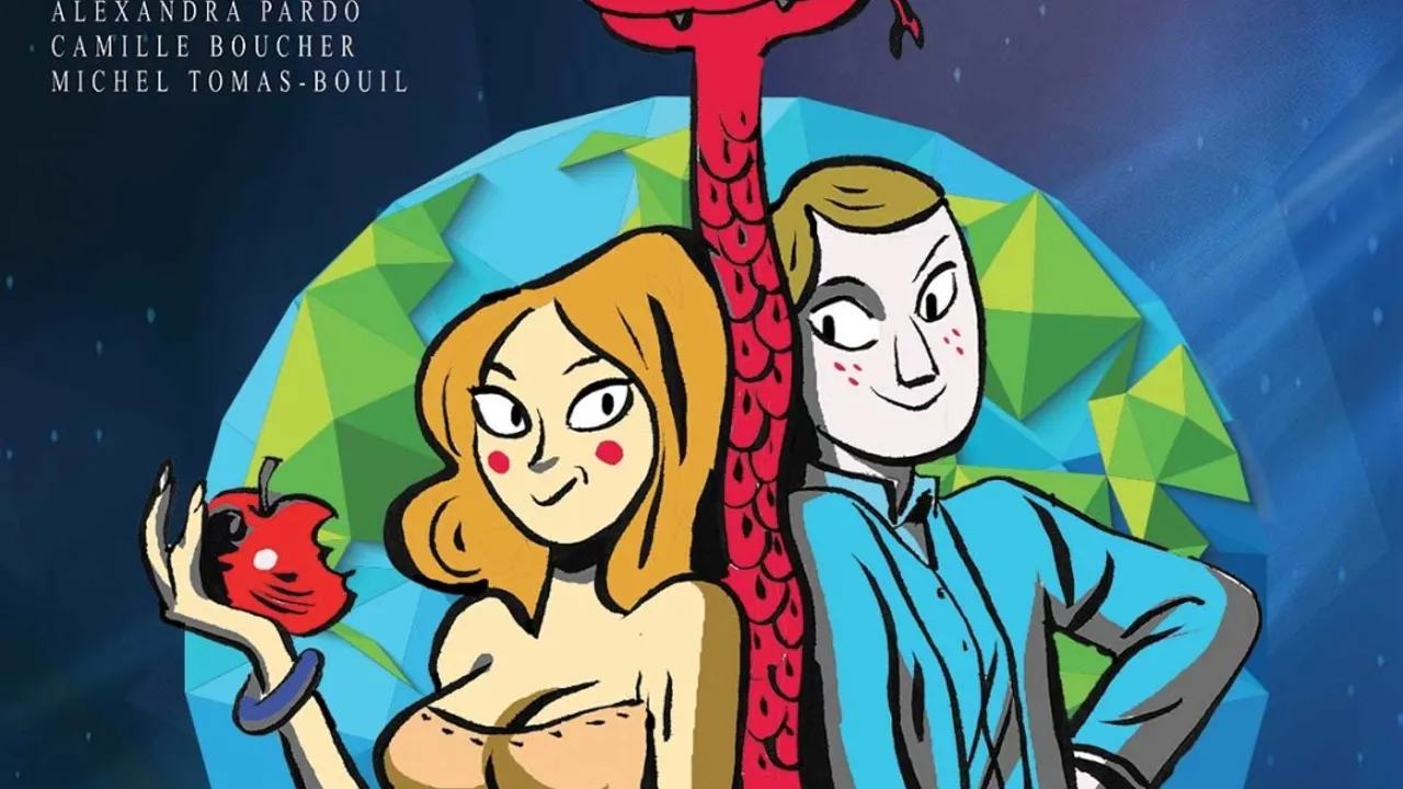 Adam et Eve dans la pomme fatale 1