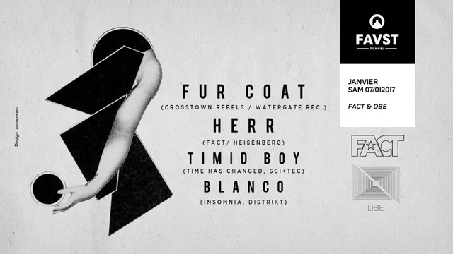 FACT x DBE : Fur Coat, Herr, Timid Boy, Blanco