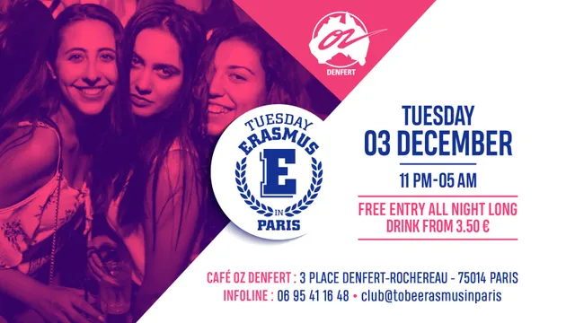 TUESDAY ERASMUS IN PARIS
