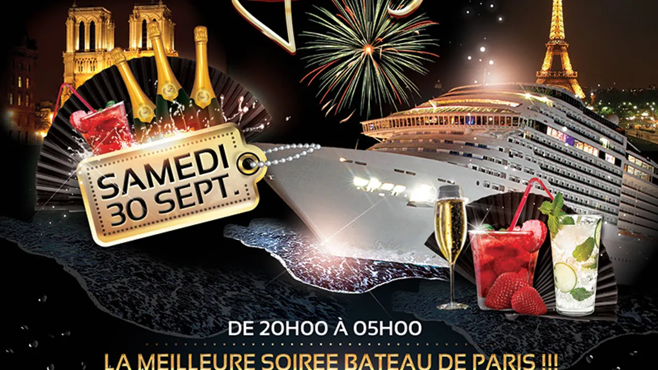 CRAZY BOAT (CROISIERE, FILLE=GRATUIT, TOUR EIFFEL, DEUX AMBIANCES)