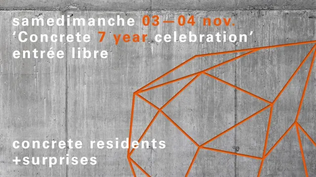 Samedimanche Concrete 7 Year Anniversary