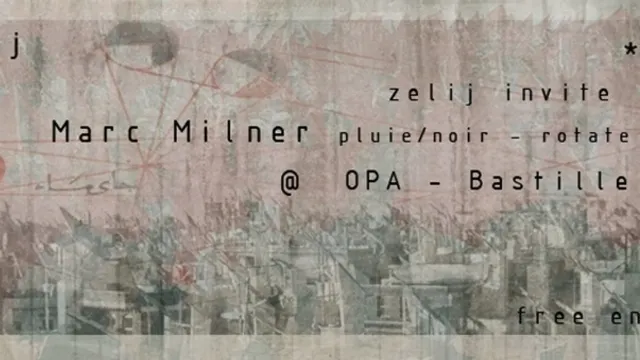Zelij invite Marc Milner (Pluie/Noir - Rotate)