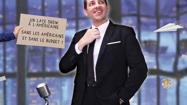Benjy Dotti dans son spectacle "The Comic Late Show"