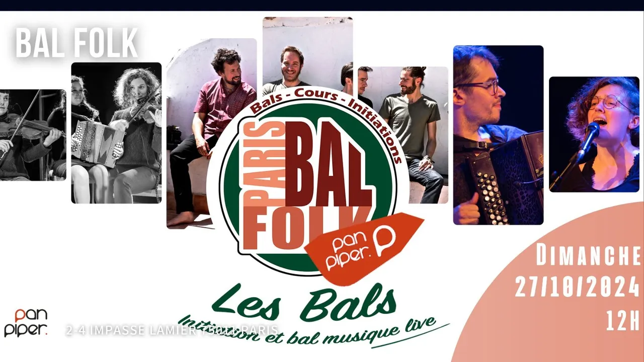 Le gros bal de Paris Bal Folk avec 3 pas d’Ici - Turbobal et Petit Piment