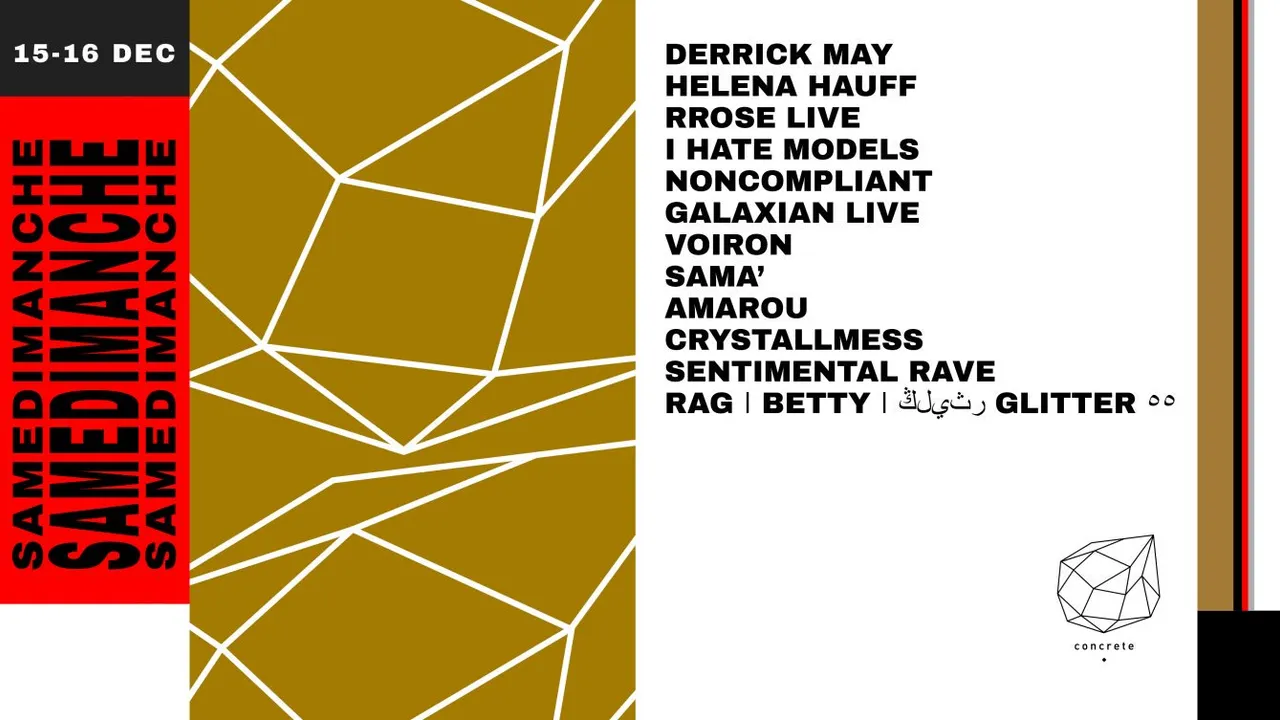 Samedimanche: Derrick May, Helena Hauff, Rrose, I Hate Models