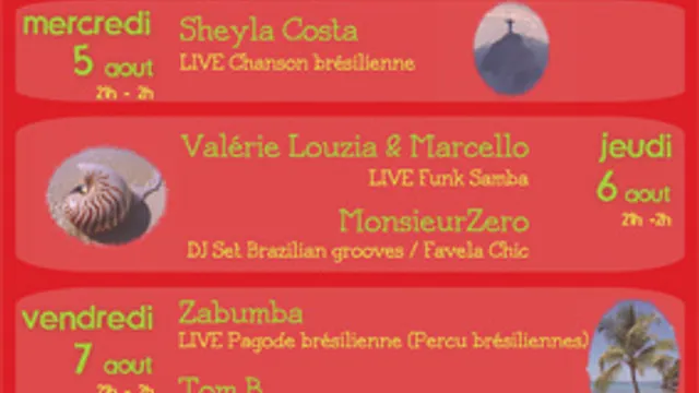 Paris/Rio: Zabumba (percu brésiliennes) +Tom B(Dj)