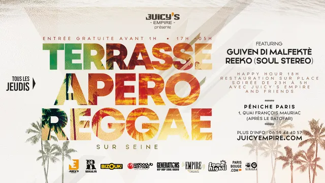 Afterwork Reggae sur seine + Boat party