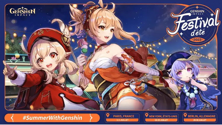 Le festival d'été de genshin impact 2023 débarque en juillet à Paris