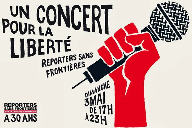 Reporters sans frontières, un concert pour la liberté place de la République