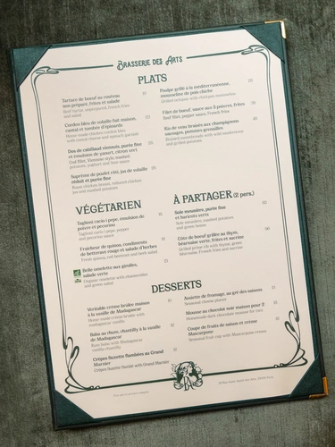 Brasserie des Arts Restaurant Paris