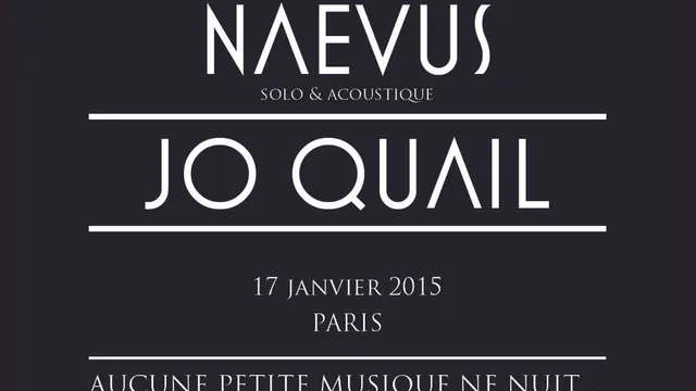 Naevus (solo & acoustique) et Jo Quail en concert