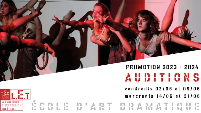 Auditions Ecole d'art dramatique LET au Théâtre Elizabeth Czerczuk