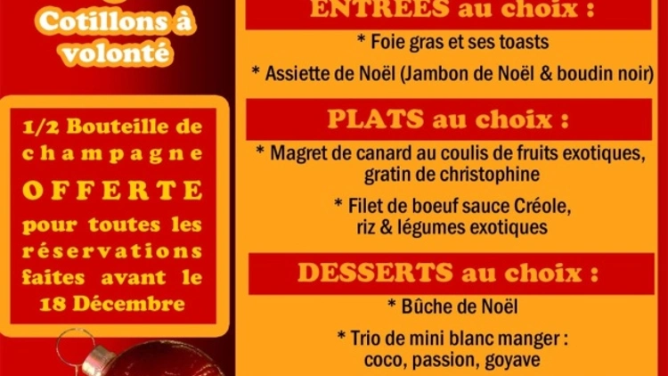 Soirée de noël au Caffé Créole