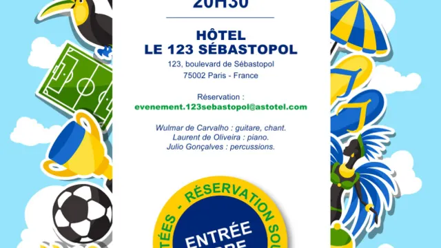 TRIO SAMAMBAIA au Bar 123 Action, Hôtel Le 123 Sébastopol – 09.06.2016