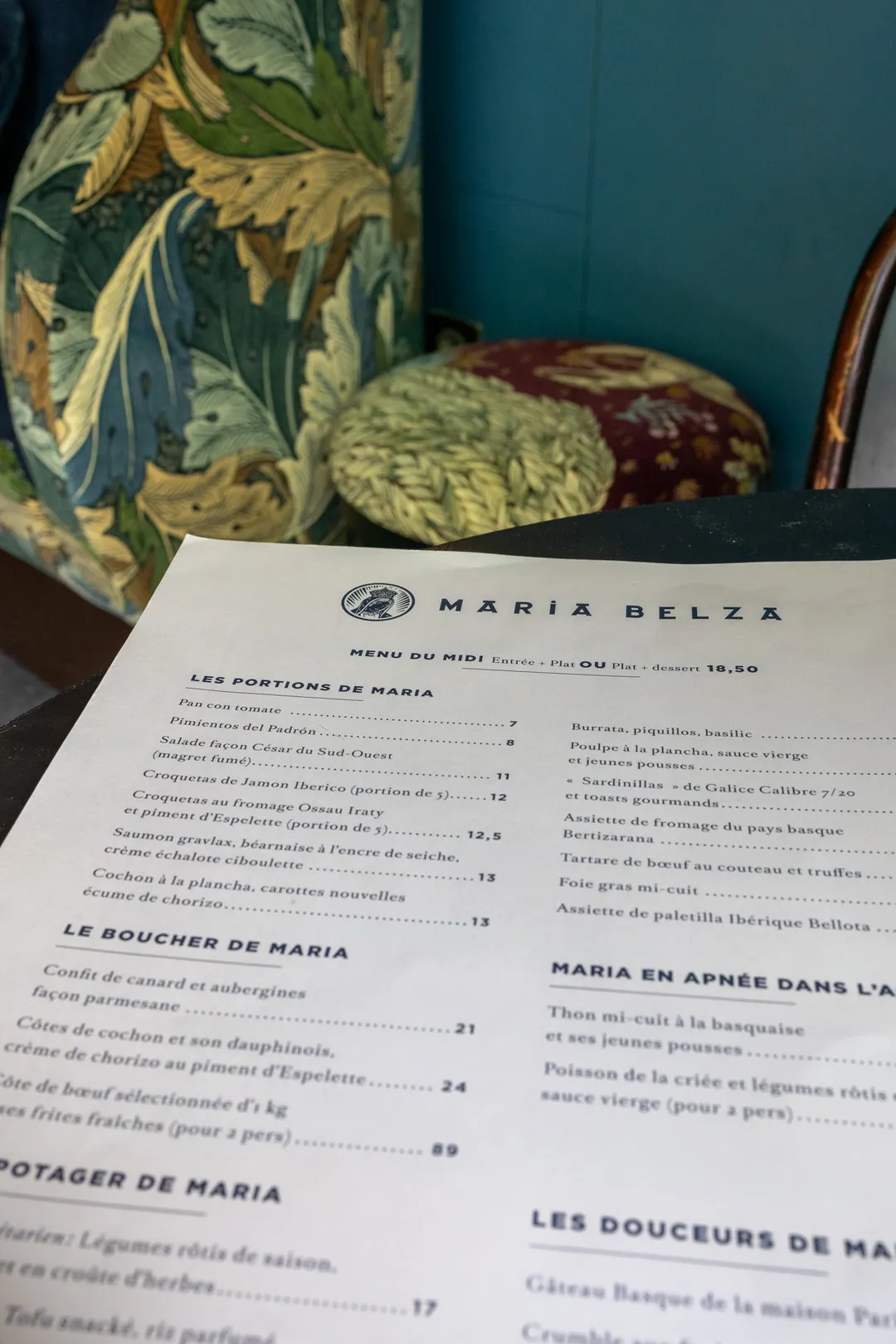 Maria Belza Restaurant Bar Paris