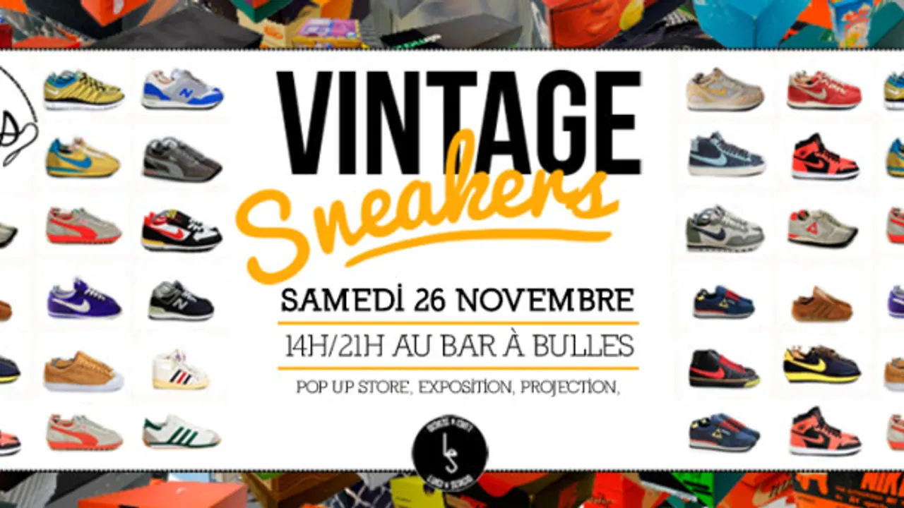 Vintage Sneakers au Bar à Bulles