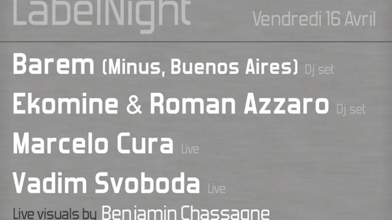 Coton Tige label night w/ Barem