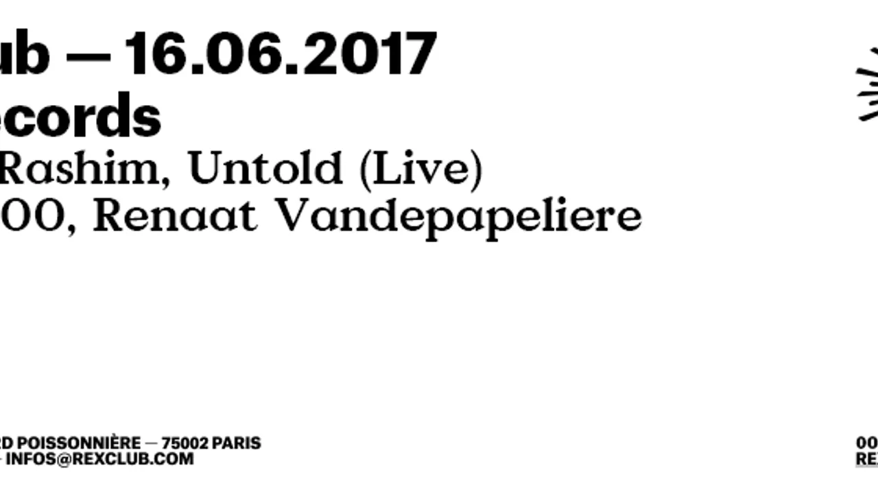 R&S RECORDS w/ Abdulla Rashim, Untold Live, Clara 3000, Renaat Vandepapeliere