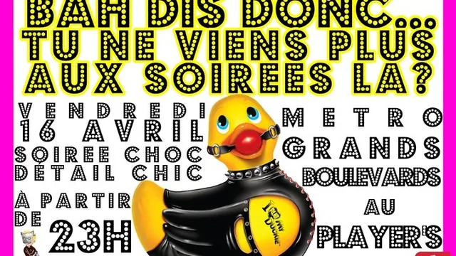 Bah dis donc ... Tu viens plus aux soirées ?!