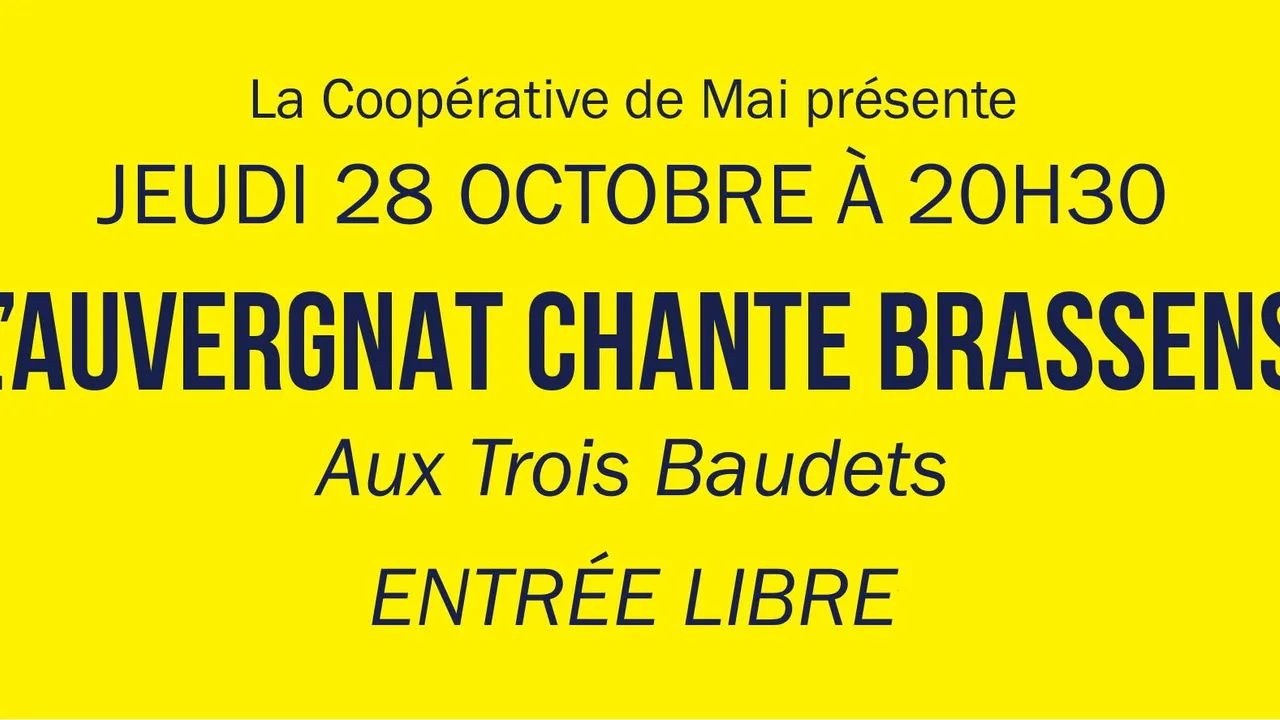 La Coopérative de Mai présente : L'Auvergnat chante Brassens !