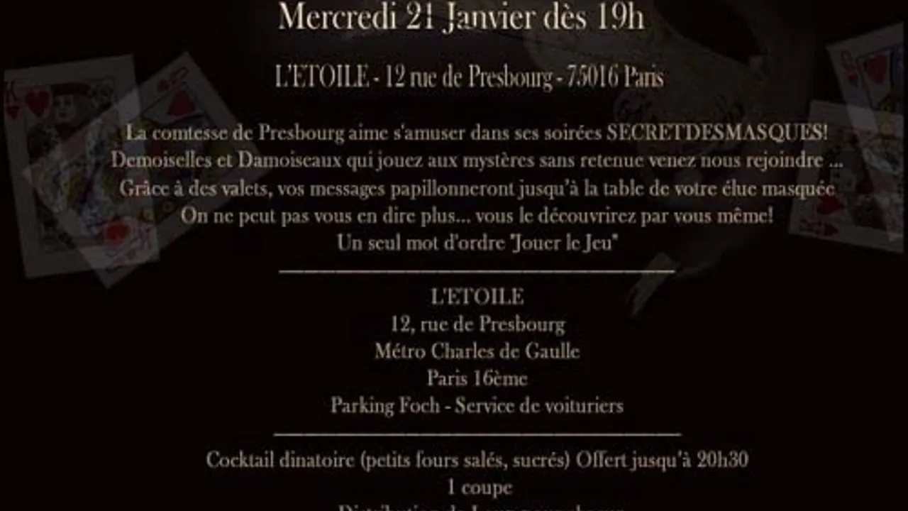 Vous aimez les secrets...Rdv à L'Etoile