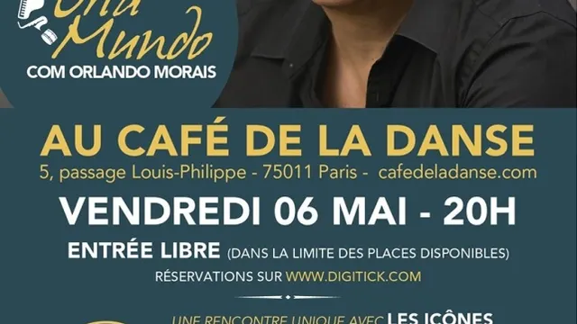 Orla Mundo avec Orlando Morais + guests en concert gratuit au Café de la Danse le 6 mai