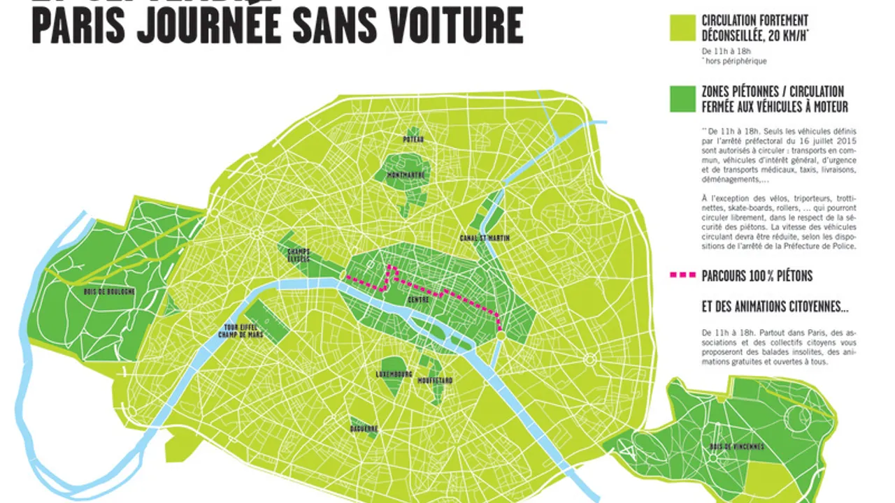 Journée sans voiture à Paris