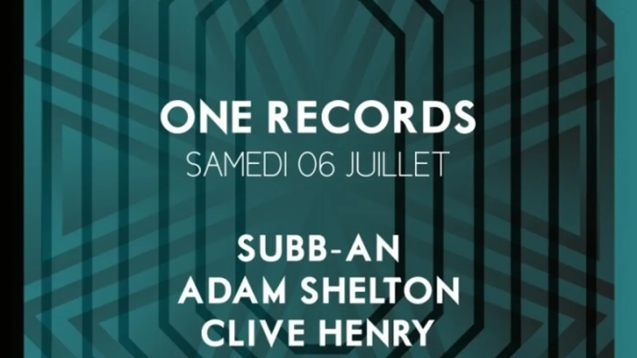 One Records : Subb-An, Adam Shelton,  Clive Henry & Alex  Arnout
