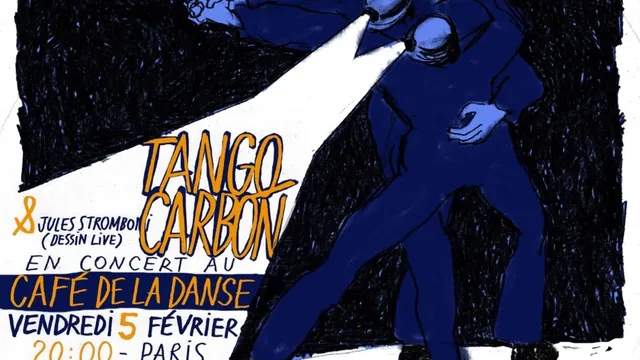 Tango Carbon (+ dessin live de Jules Stromboni) en concert