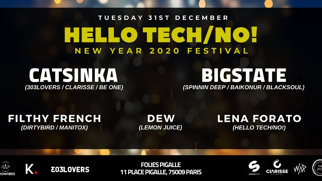 Hello Tech/No! - New Year 2020 Festival (Non Stop 15 Hours)