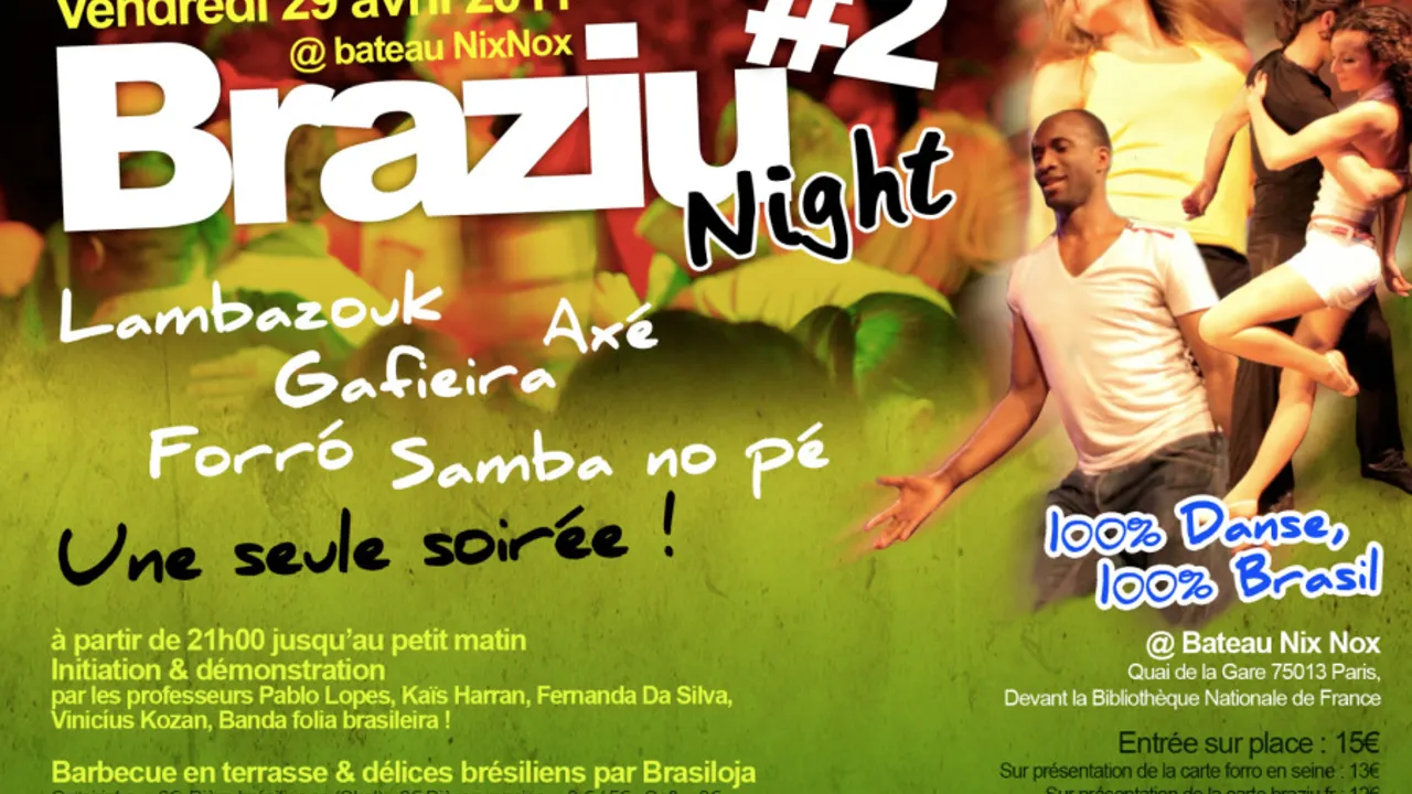 Braziu Night #2, 100% danse, 100% Brésil, 100% cal
